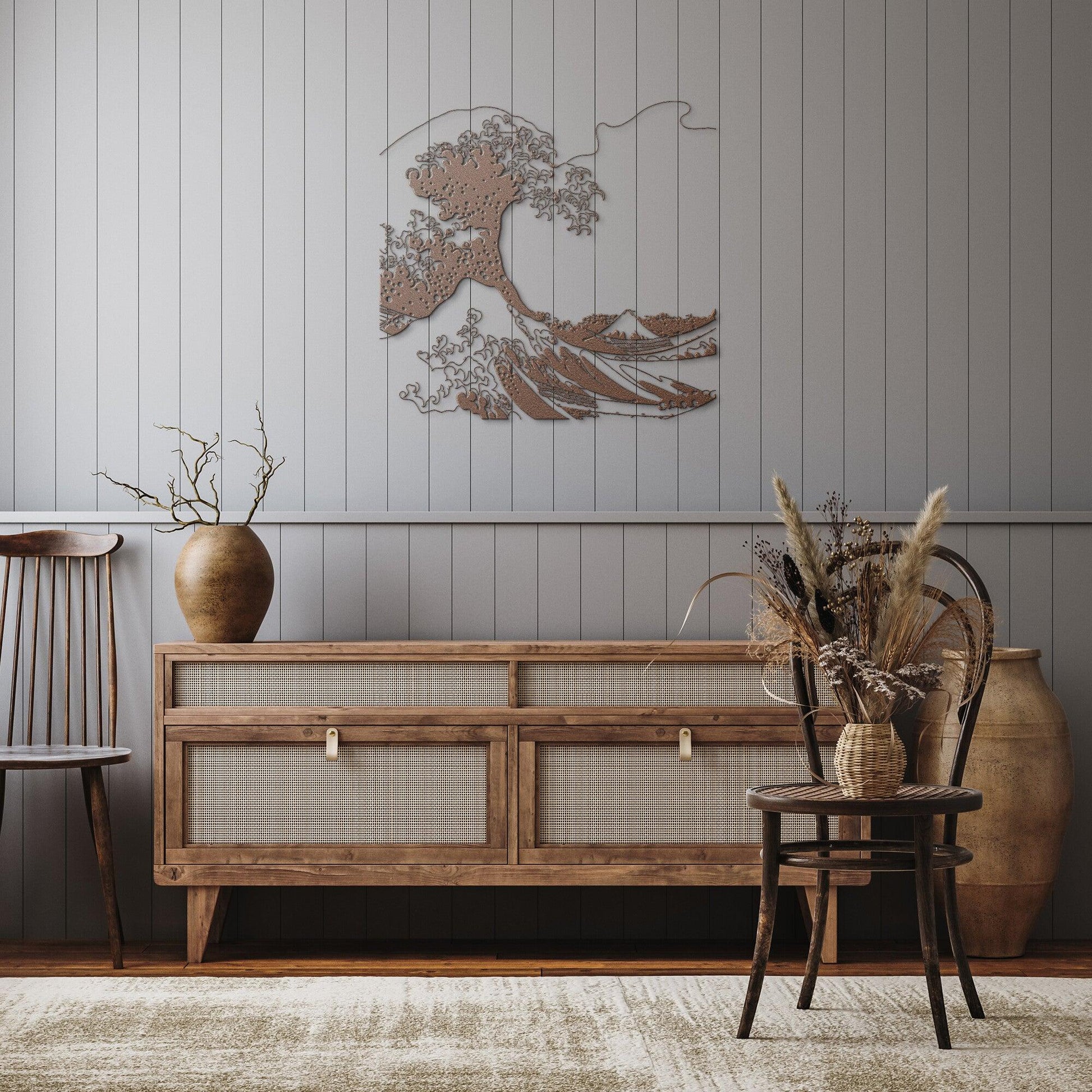 The Great Wave by Hokusai Metal Wall Art
