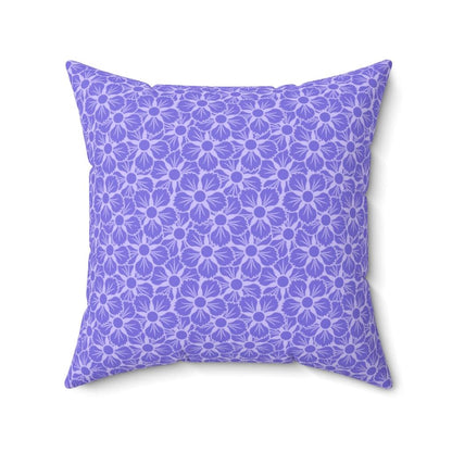 White & Purple Sakura Square Pillow