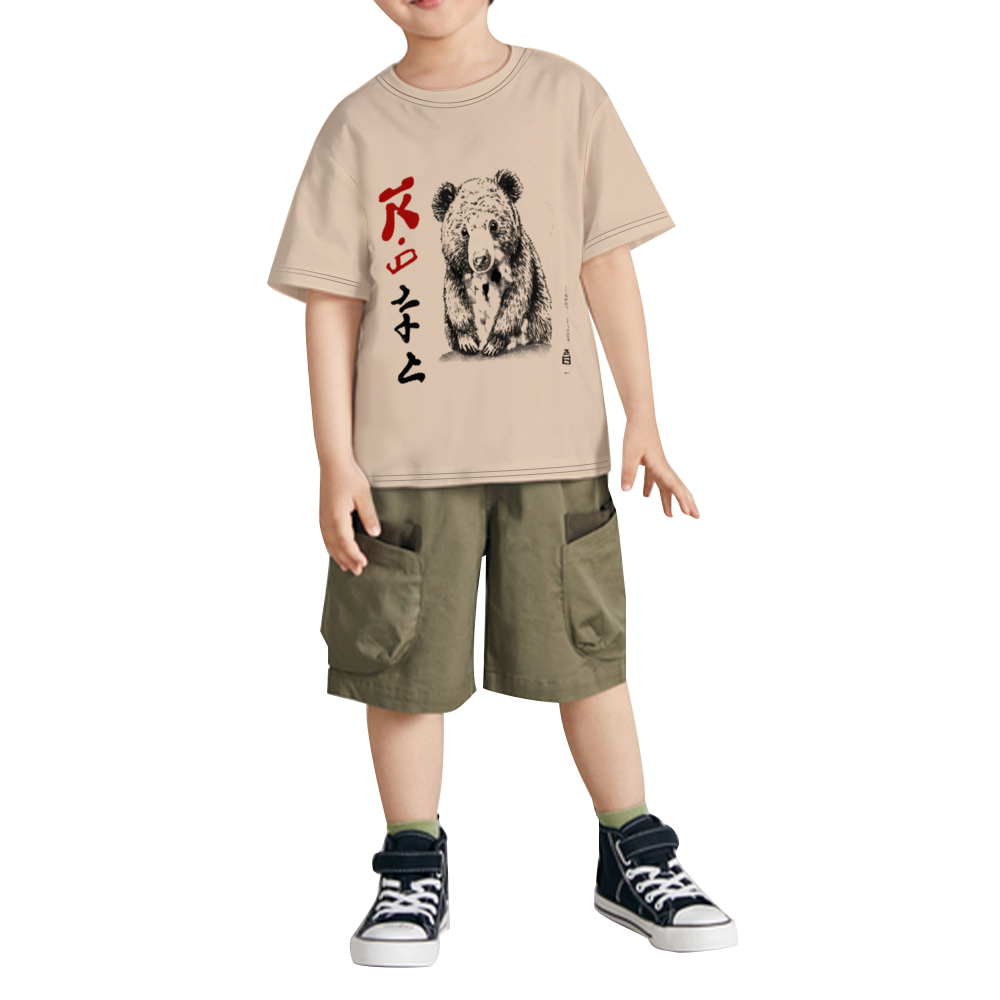 Kuma Bear Kid's T-Shirts boy model