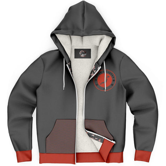 Shōwa Sanshoku Koi Grey Winter Hoodie