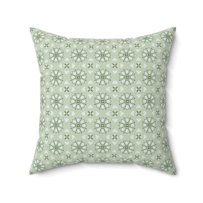 Pale Green Kiku Square Pillow