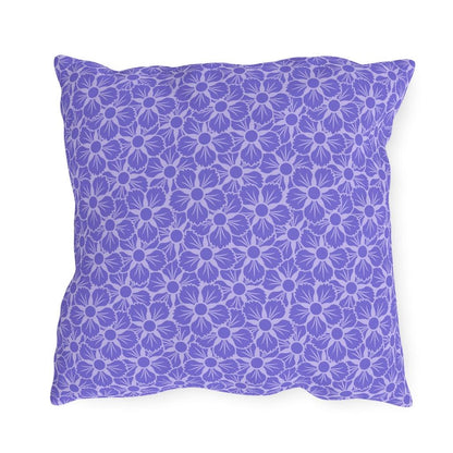 White & Purple Sakura Outdoor Pillows