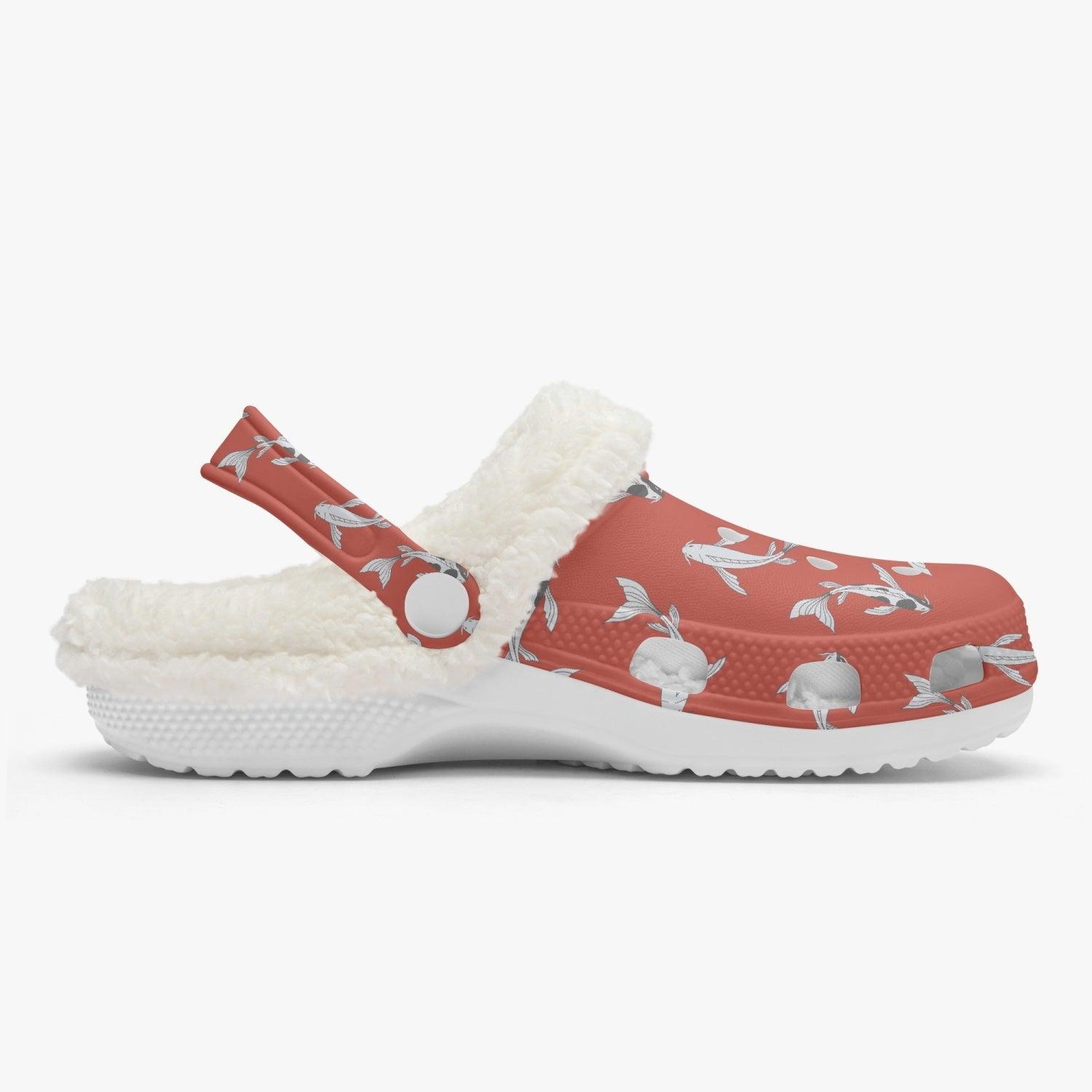 Koi Fish Winter Red Clogs Kaito Japan Design