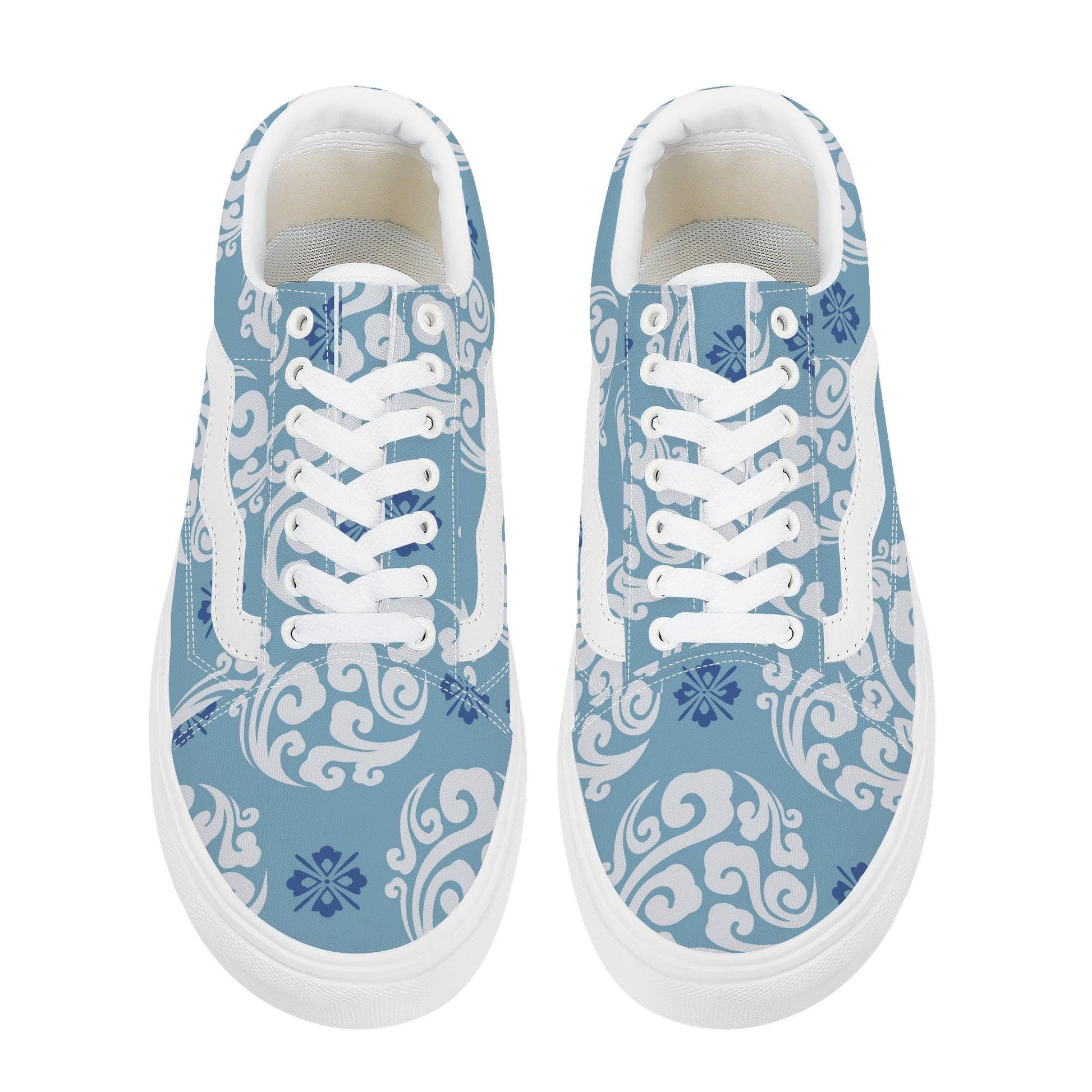 Ao 青 - Blue Low Top Flat Sneaker - Kaito Japan Design 