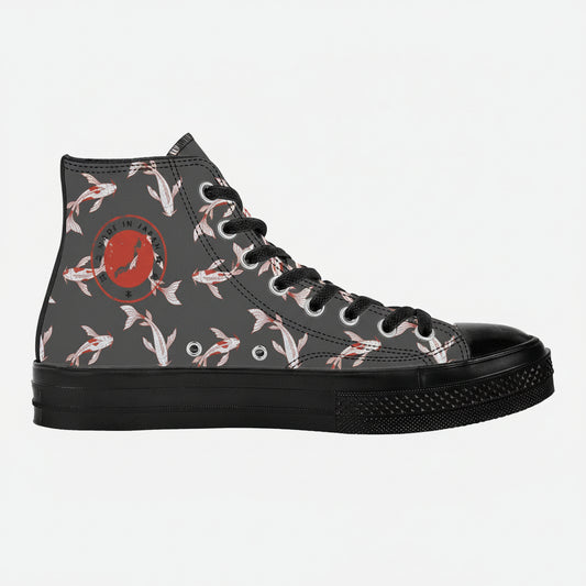 Shōwa Sanshoku Koi Grey High Tops Shoes