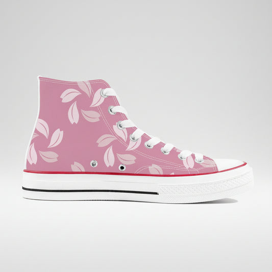 Pinku ピンク- Pink High Top Canvas Shoes - Kaito Japan Design 