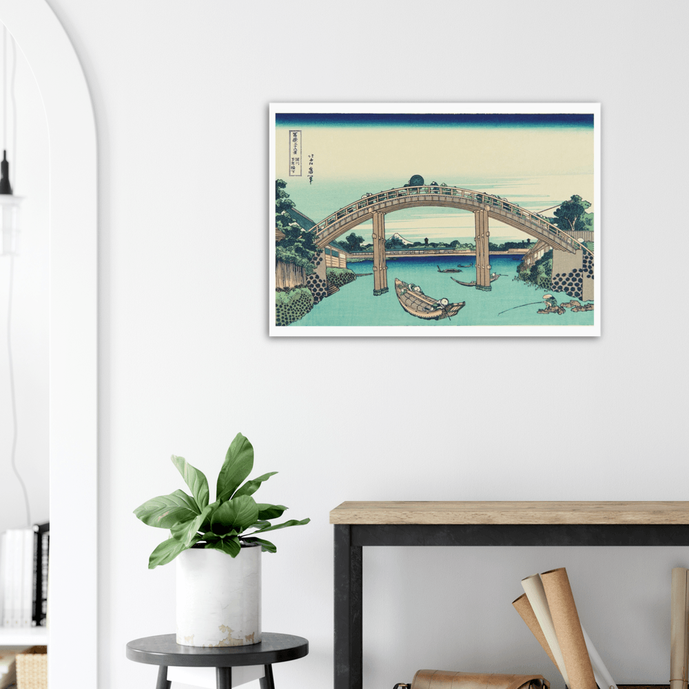 Mannen bridge in Fukagawa  Katsushika Hokusai