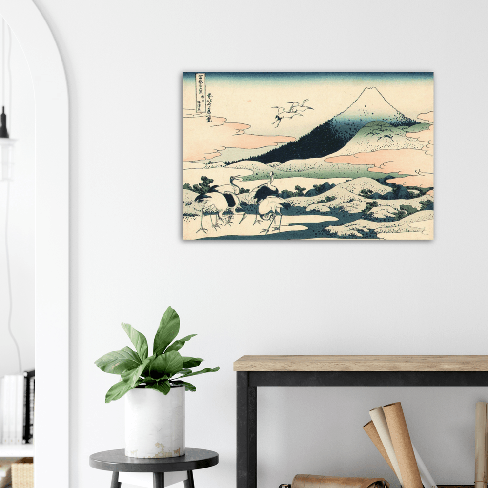 "Soushu, Umezawa-zai" Cranes at Umezawa Manor in Sagami province by Katsushika Hokusai