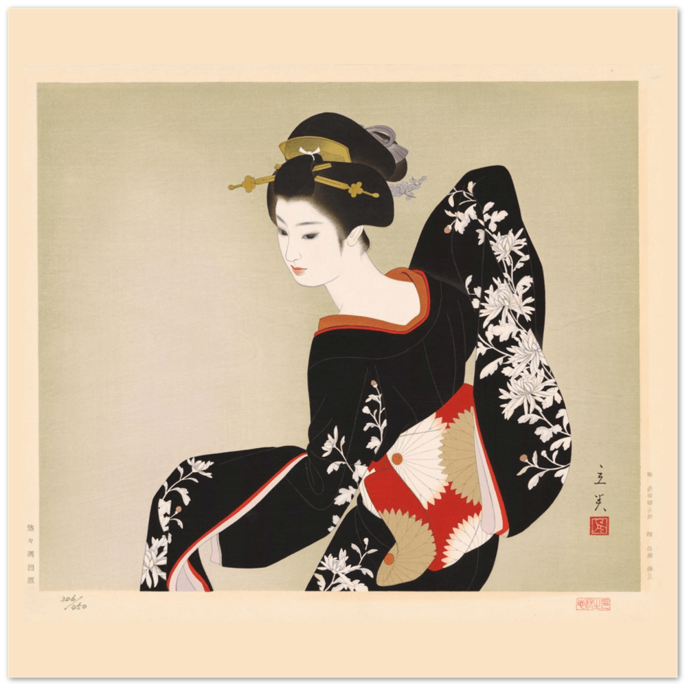 Picture of a Japanese dance by Tatsumi Shimura
