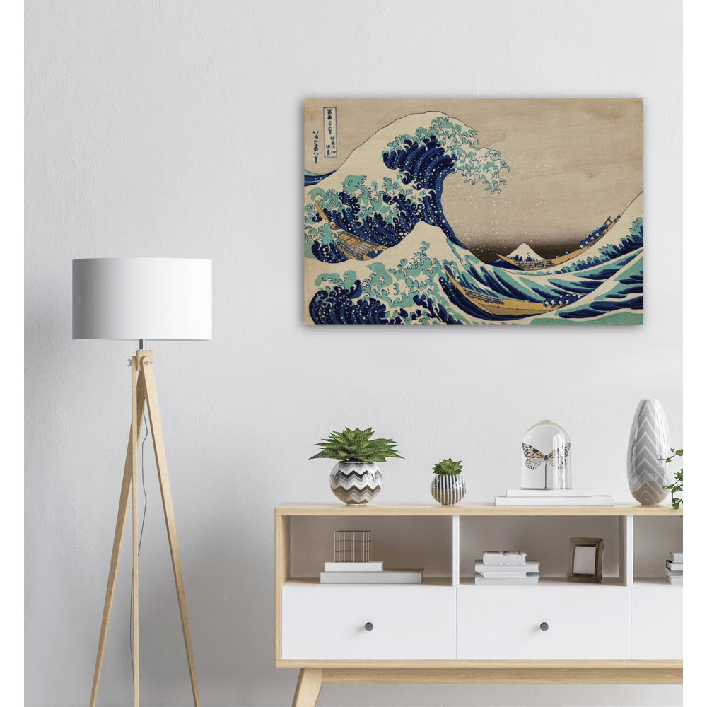 10% OFF for all new users. To render its authenticity it is printed on Wood, Enjoy this antique woodblock-style art print illustration of The Great Wave off Kanagawa by Katsushika Hokusai. One of the most famous ukiyo-e paintings in the world, part of the thirty-six view of Mount Fuji series by Hokusai. 