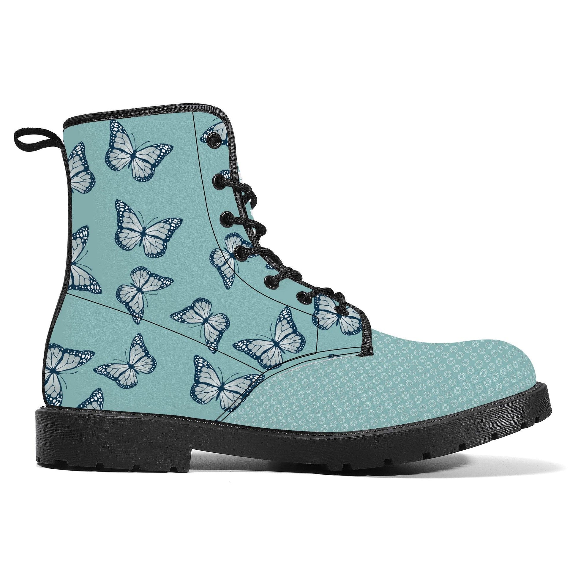 Blue Butterfly Eisen Vegan Leather Boots
