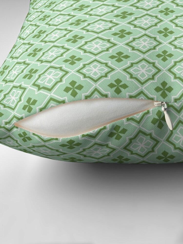 Mint Losange Japanese Pattern Outdoor Pillows