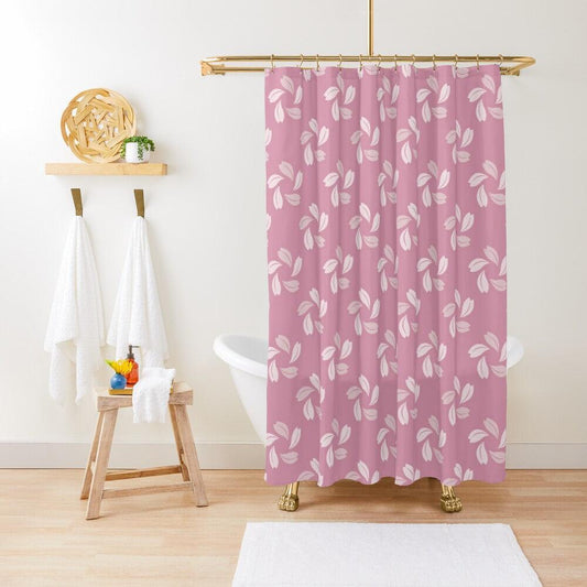 Sakura Petals Shower Curtain - Shade of Pink